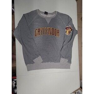 Harry Potter Gryffindor Crew Neck Sweatshirt Unisex XL Grey Pullover (BB24)